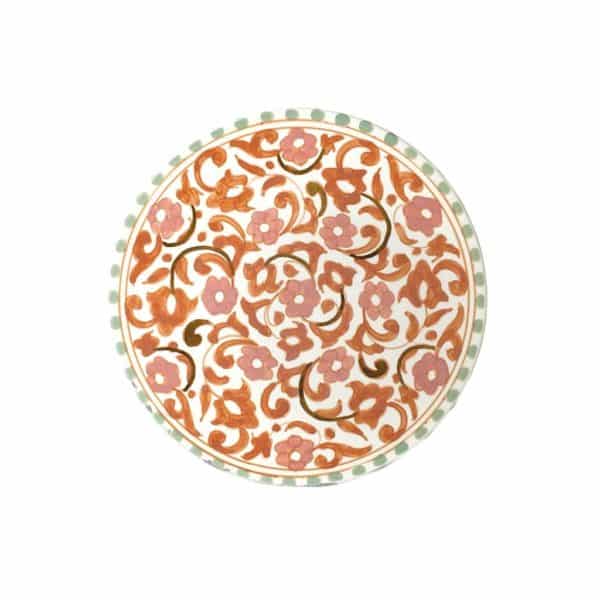 Assiette Céramique M peinte à la main Oriental Flower