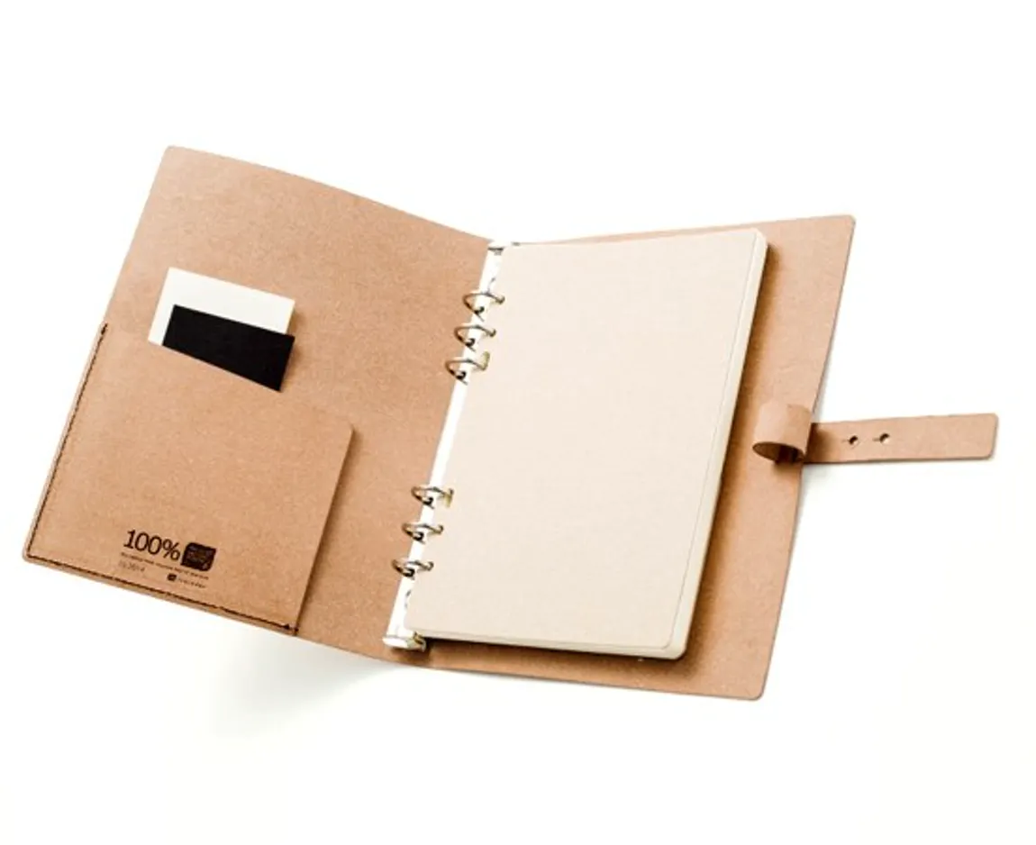Carnet de notes personnalisable en cuir recyclé - A5